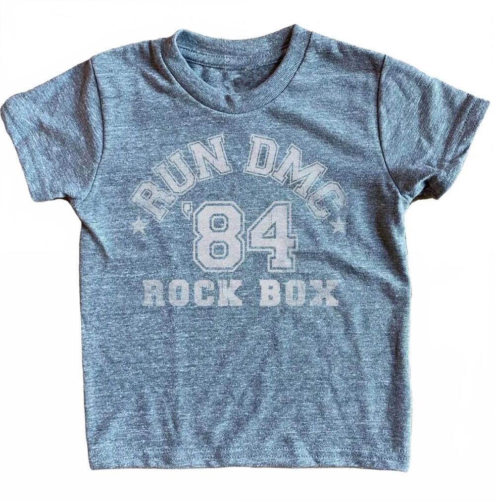 NEW ROWDY SPROUT kid's run dmc short sleeve tee in blue
